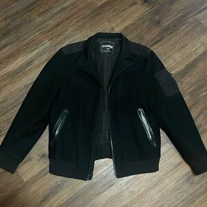 Black suede men's jacket
